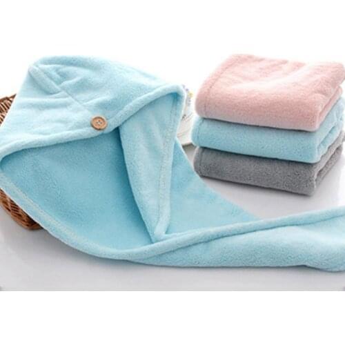 Women Water Absorbent Quick Dry Turban Wrap Hair Hat Bathing Shower Towel Cap Bathroom Products