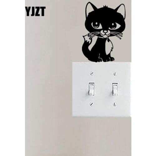 Clever Cat Wall Vinyl Decal Decor High Quality Bathroom Nice Switch Sticker 8SS-0127