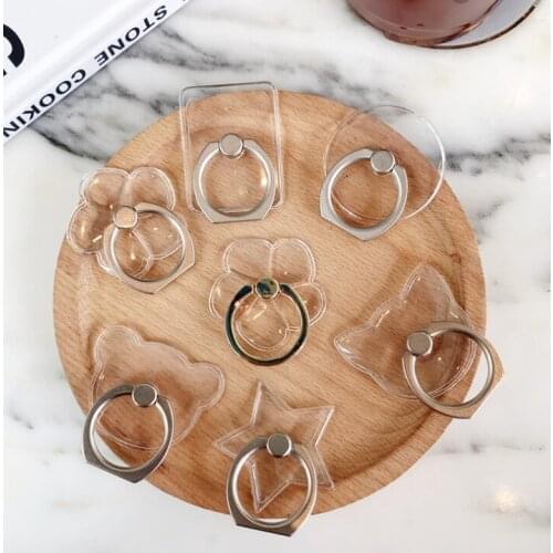100PCS Universal Stent Phone Holder Stand Finger Ring For cute Cell Smart Transparent holder PC or Acrylic material