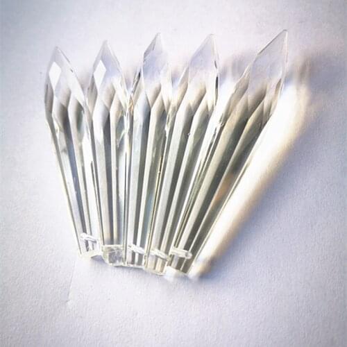 Top Quality 20pcs 76MM Clear Multi-faced Chandelier Crystal Lamp Prisms(Free ring) Hang Pendants For Candelabra,Ceiling Lights