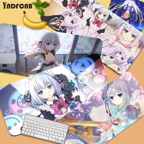 YNDFCNB DATE A LIVE Origami Tobiichi Silicone large/small Pad to Mouse pad Game Size for mouse pad Keyboard Deak Mat for Cs Go