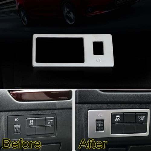 1Pc Chrome Headlight Fog Light Switch Knob Control Panel Trim Fit For Mazda CX-5 2013-2015 Car Styling Auto Accessories