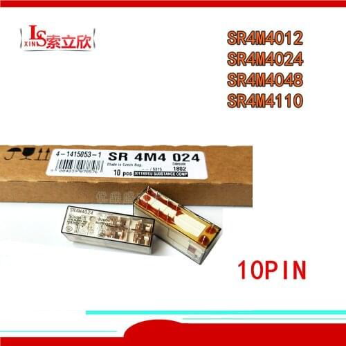 1PCS NEW Elevator relay SR4M4012 SR4M4024 SR4M4048 SR4M4110 12V 24V 48V 110V 10PIN Three open and one close