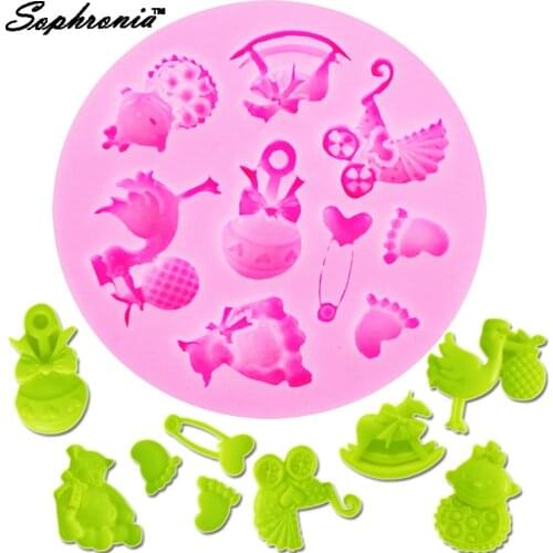 Sophronia M015 Baby Shower Party 1pcs UV Resin Jewelry Silicone Mold Expoxy Mold Jewelry Making DIY Decorate Craft