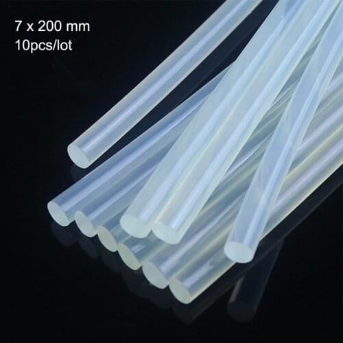10 pieces/lot 7mm x 200mm Hot Melt Glue Sticks For Electric Glue Gun Craft Album Repair Tools For Alloy Accessories