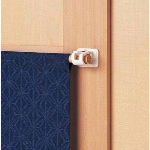 2 Pcs Shower Curtain Hanging Rod End Fixing Holder Clip Rack Hook for Home Bathroom ALI88