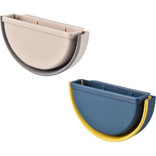 2 Pcs Hanging Trash Can,Wall Mounted Folding Waste Bin,Folded Waste Bin/Garbage Bins for Car&Home Kitchen