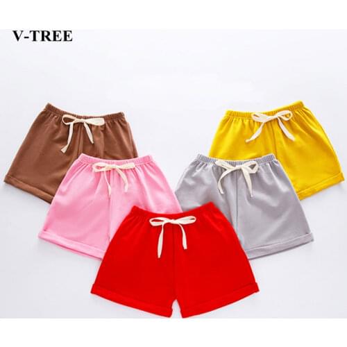 2020 Summer Childrens Shorts Cotton Shorts For Kids Casual Girls Shorts Boys Solid Color Beach Pants Teenager Hot Pants