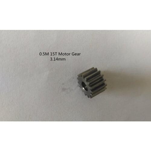 5PCS 0.5M 15T Motor Gear For 545 550 555 DC Motor 3.17mm shaft 3.175mm 3.14mm hole diameter gear