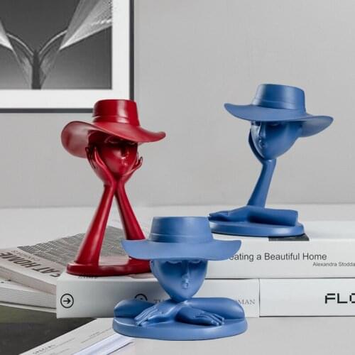 Abstract Characters Handicrafts Figure Modern Girl Thinking Ornaments Nordic Office Bookshelf Decoration Arrangement Furnishings