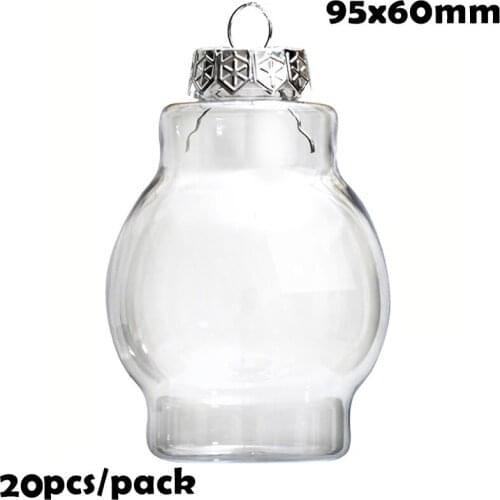 Promotion - 20 Pieces x DIY Paintable/Shatterproof Christmas Decoration Ball/Ornament 95*60mm Fillable Plastic Lantern