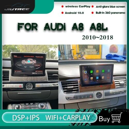 Android 10 car radio multimedia player recorder for Audi A8 A8L 2010~2018 GPS Radio Stereo Wireless Apple CarPlay