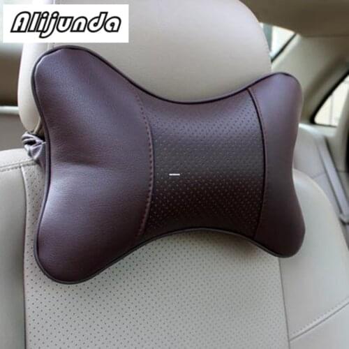 2pcs artificial leather neck headrest breathable car pillow for Subaru Forester Outback Legacy Impreza XV BRZ
