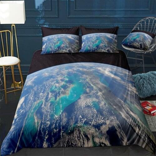 Bahamas from Space Quilt Cover Pillowcase 3Piece Comforter Bedding Set With Pillow Case Single Double Duvet Cover Home Decora