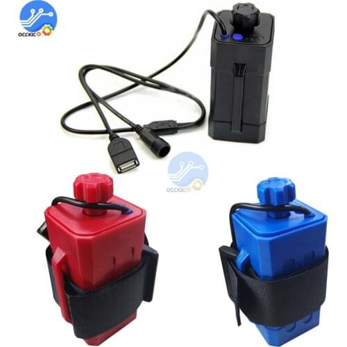 4x 18650 Cycling Safety Waterproof Battery Pack Charger Box LED Indicator Lithium battery case For BicycleTail Light Headlight
