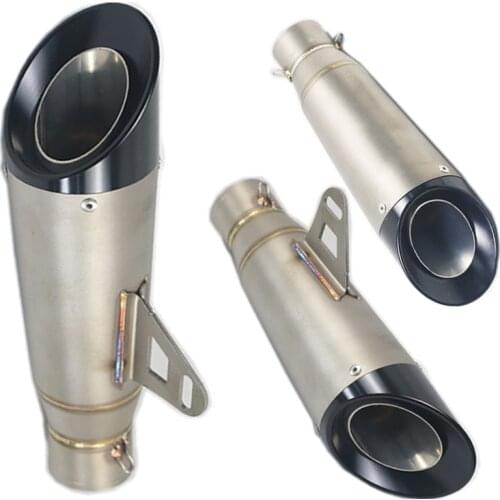 51mm Inlet 60MM Motorcycle Scooter Motocross GP Exhaust Muffler Dirt Pit Bike Racing Exhaust Muffler Z800 Z900 MT09 aerox 155