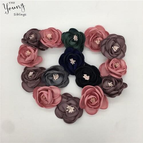 Hot sale Rose Artificial 3D Flower for Wedding party Home Room Decoration Marriage Shoes Hats Accessories DIY Silk Flower