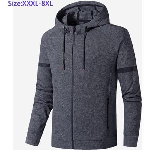 New arrival Spring autumn Jacket Hoodie Men Fashion Thick Casual super large Top Clothes mens plus size XL 2XL3XL4XL5XL6XL7XL8XL