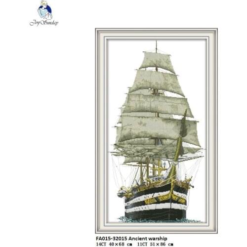 Ancient Warship Needlework DMC 11ct 14ct Counted Chinese Cross Stitch Kits Printed Canvas DIY Handwork for Embroidery Home Decor