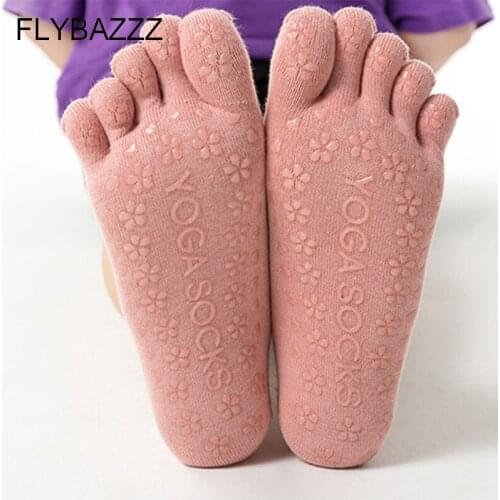 New Professional Yoga Toe Socks 100% Cotton Womens Halter Stealth Bandage Boat Socks Non Slip Tape Pilates Dance Socks Women