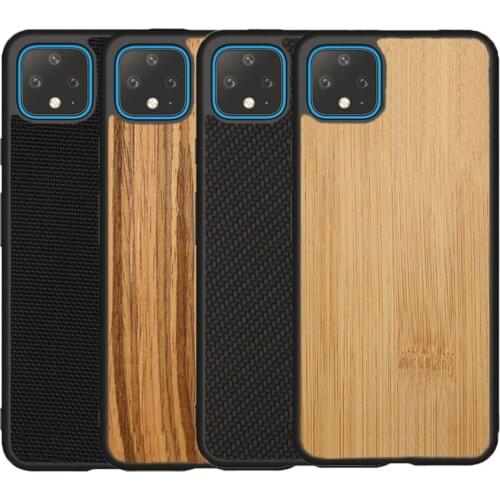 New Phone Case for Google pixel 4XL Wood Bamboo Silicon Nylon Case For Google pixel 4 4XL Phone Cover
