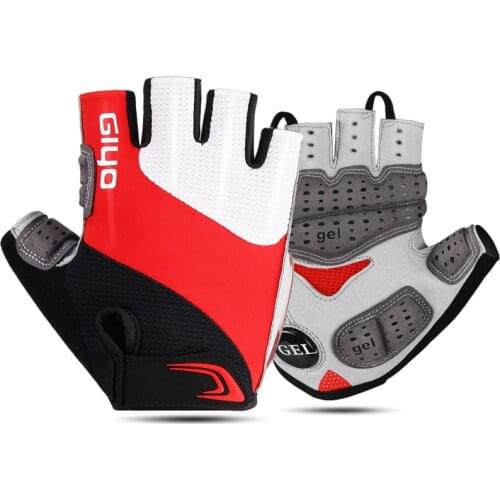 Shockproof Cycling Gloves 4 Colors Half-finger Lycra Breathable Glove Man Women Riding Mitten for Road Mountain Racing Accessory