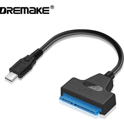 USB 3.1 Type-C to SATA 22(7+15) Pin SATA Adapter Converter Cables Support for SATA 2.0/3.0 2.5'' SSD HDD Hard Drive