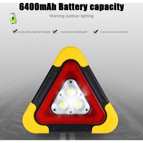 Rechargeable solar Car LED Work Lamp Portable Emergency Multifunctional Warning Light for Camping, Hiking, Car Repairing