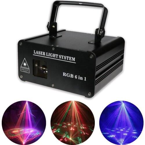 1.5W 1W 600MW 6IN1 Full Color Animation RGB Laser Light DMX512 DJ Disco Bar Stage Pattern Effect Light Projector Laser lichtshow
