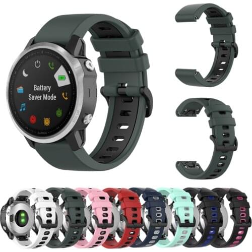 Silicone Band Quick Release Watch Strap For Garmin Fenix 6S 6 6X 5S 5 5X 3 3HR Forerunner 935 945 Bracelet Strap Soft Wristband