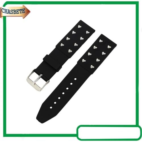 Silicone Rubber Watch Band for Patek Philippe Blancpain 20mm 22mm 23mm 24mm Men Women Resin Strap Belt Wrist Loop Bracelet Black