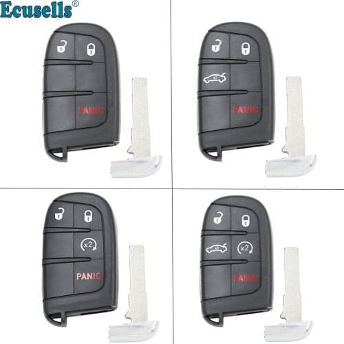 3/4/5 buttons Smart Remote Key Shell for Fiat 500X 500 500L for Jeep Renegade Compass M3N-40821302 with uncut SIP22 blade
