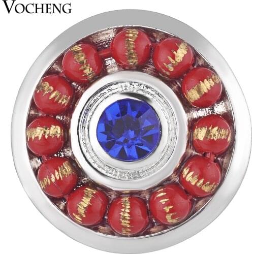 Vocheng Ginger Snap Jewelry with Red Beads 18mm Button Charms Vn-1764