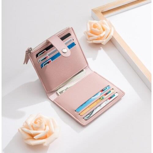 Leather Women Wallet Small and Slim Coin Pocket Purse Women Wallets Cards Holders Wallets Purse