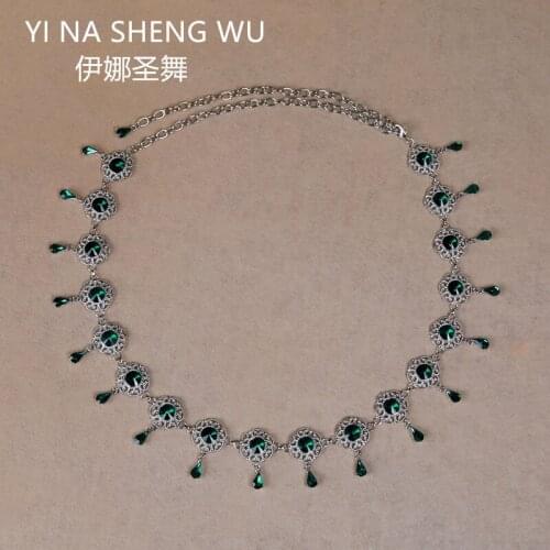 New Lady women Belly Dance Belt Pendants Women Crystal Rhinestone Waist Chain Belt Jewelry Belly Dancing Accessories 3 Color