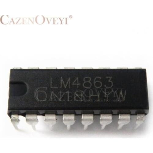 10pcs/lot LM4863D LM4863N LM4863P LM4863 DIP16 Two-way audio amplifier IC In Stock
