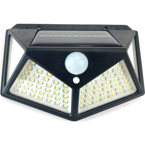 100 LED Solar Street Light Outdoor Solar Lamp Sensor Wall Light Waterproof Solar Powered Street LED