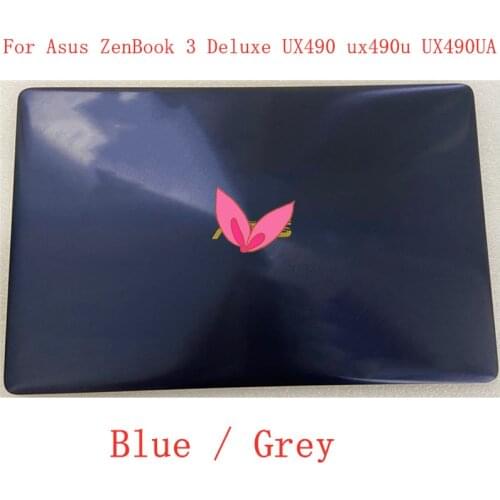 14"For ASUS ZenBook 3 Deluxe UX490UA UX490U UX490UAR UX490 notebook glass LCD screen panel assembly upper half parts replacement