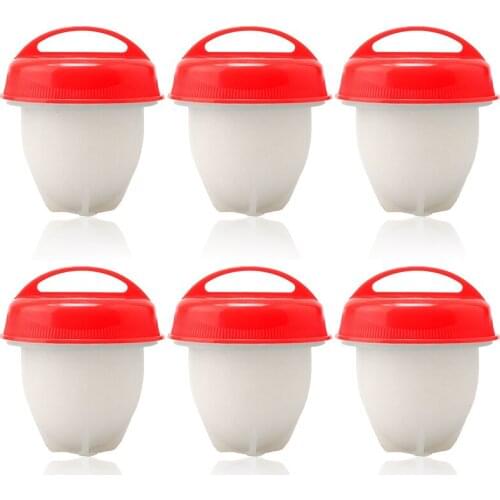 3-6 pcs Egg Poachers Cooker Non-stick Kitchen Flexible Silicone Boiled Eggs Cup Steamer Egg Mold Cup Home Cooking Tools