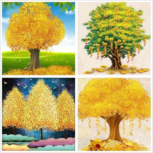5D DIY Diamond Painting "Money Tree" Diamond Embroidery Cross Stitch Complete Diamond Mosaic Picture Home Decoration