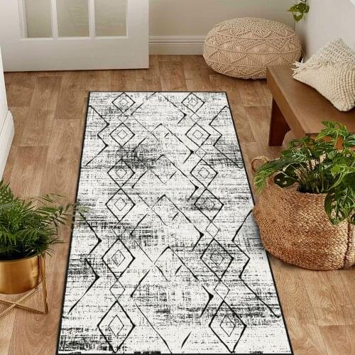 White grey color black shapes striped patterned modern carpet ethnic rug free shipping soft textured carpet