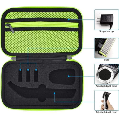 Beard Clipper Storage Bag Hard Case Protective Cover for Philips OneBlade Pro QP6520 QP6510 Philips QP6620/30