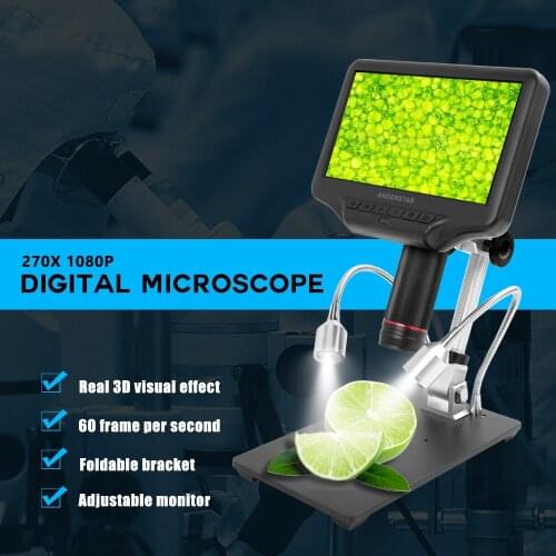 Electronic Microscope Camera microscope for soldering Mobile Phone Repairing Andonstar 270X 1080P Digital Microscope stand AD407