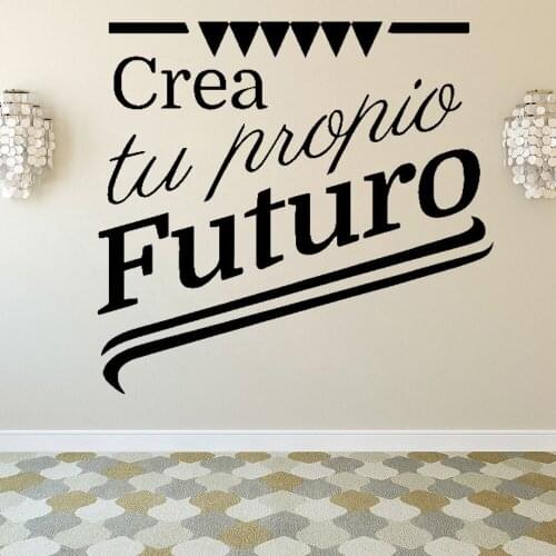 Spanish French Quote Wall Sticker Art Vinyl Wallpaper For Living Room Bedroom Kitchen Home Decorative Wall Decal Mural RU137