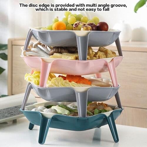Storage trays Drain tray kitchen storages Double-layer hot pot platter drain basket household hot pot ingredients vegetable pla