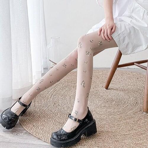 Fashion Jacquard Tights Women Sexy Flower Pantyhose Lingerie Floral Velet Think Summer Spring Autumn Women Tights