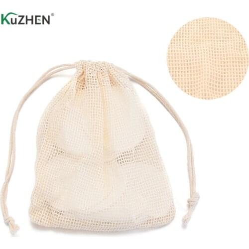 1pcs Washable Reusable Cleansing Cotton Make Up Remover Cleaning Pad Storage Mesh Bag