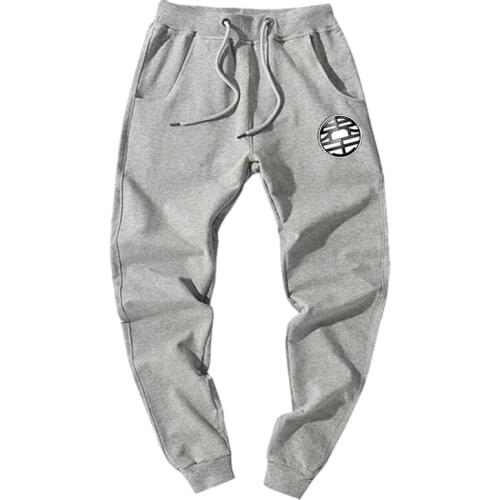 New Japanese Anime Cotton Men Full Sportswear Pants Casual Elastic Cotton Mens Fitness Workout Pants Skinny Sweatpan