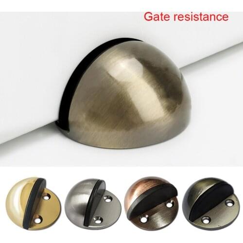 Floor Door Stopper Metal Door Stopper Rubber Bumper Safety Home Commercial Floor Doors Stop ALI88