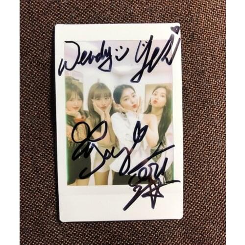 Hand signed RED VELVET autographed Polaroid 3inches free ship K-POP 5C1